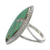 Southwestern Turquoise Opal Silver Ring Size 5-1/4 YX88829